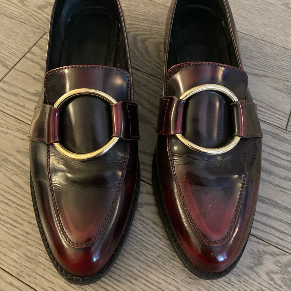 ASOSwide patent leather loafer with O ring size 10